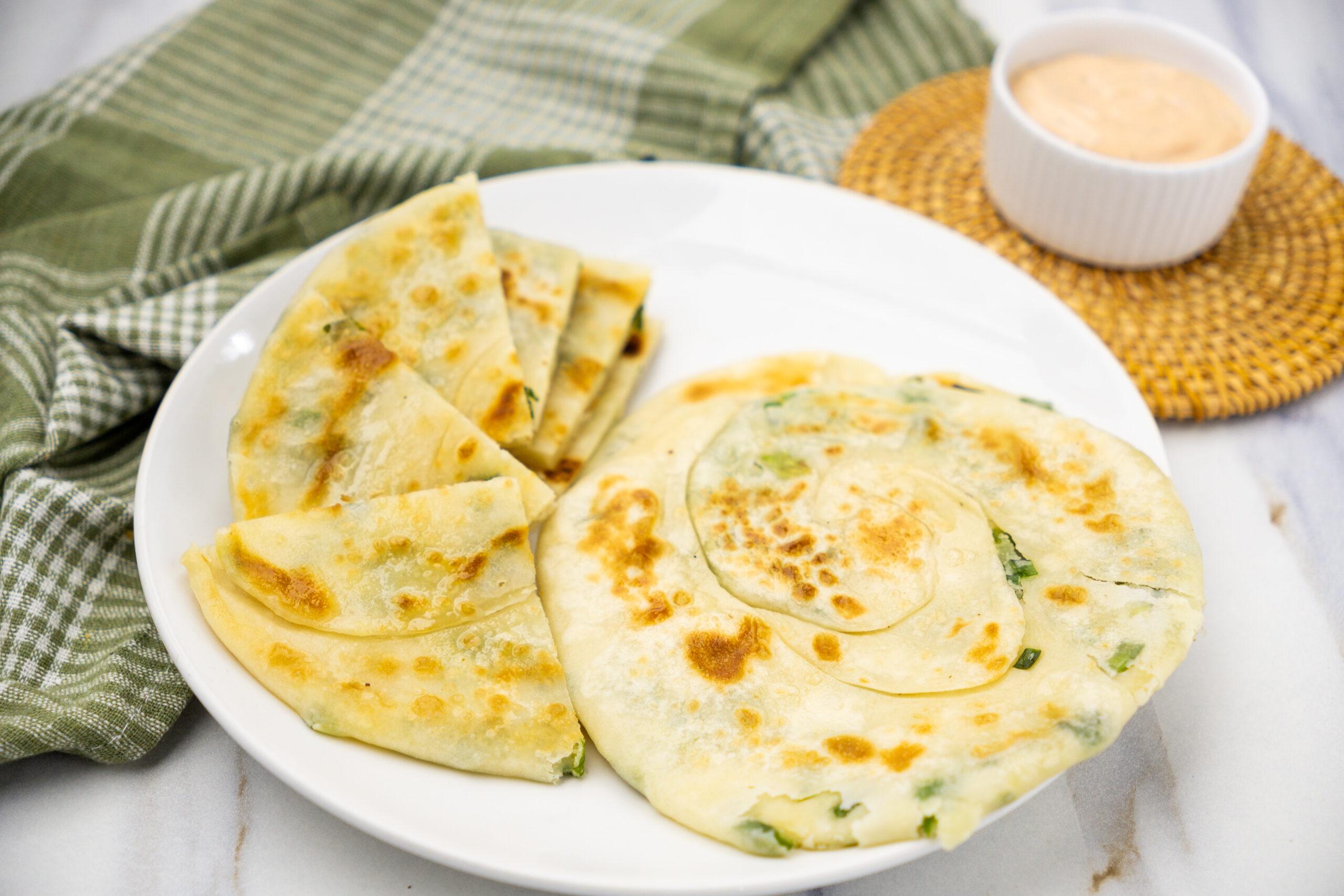 Savory Chinese Scallion Pancakes (Video)