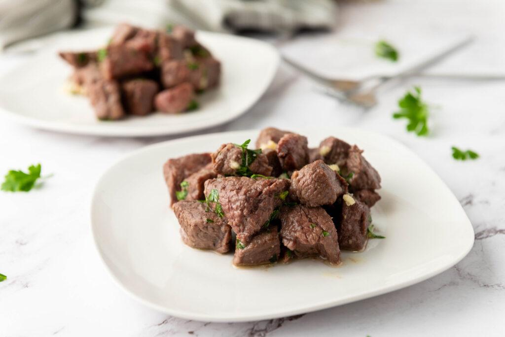 Air Fryer Garlic Butter Steak Bites