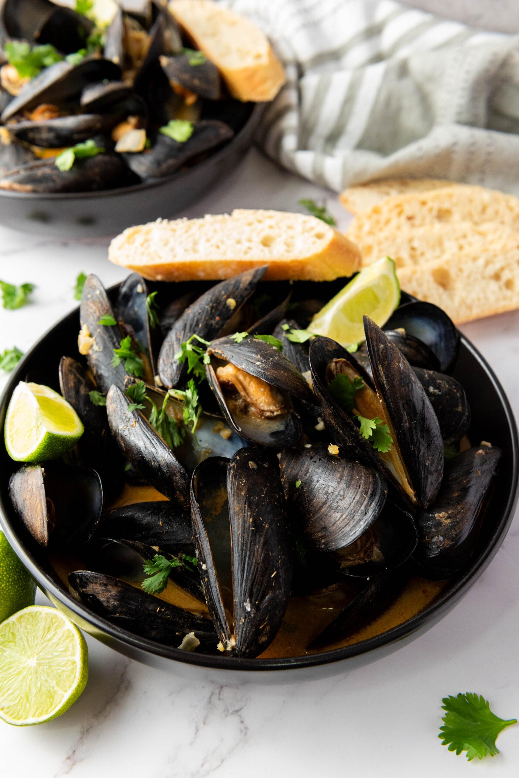 Coconut Red Curry Mussels