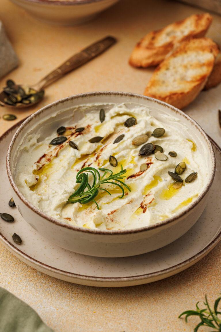 The Creamiest Baked Goat Cheese Dip With a Honey Drizzle