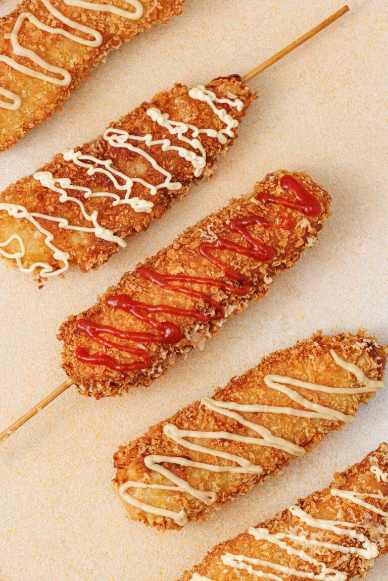 Cheesy Korean Corn Dogs: Hot Dogs on a Stick with a Twist