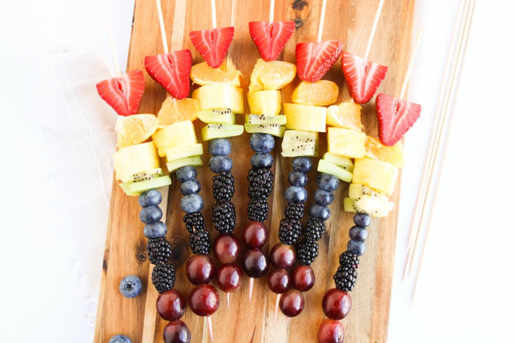 Refreshing Rainbow Fruit Skewers
