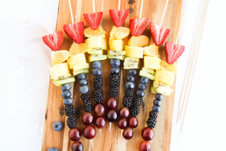 Refreshing Rainbow Fruit Skewers