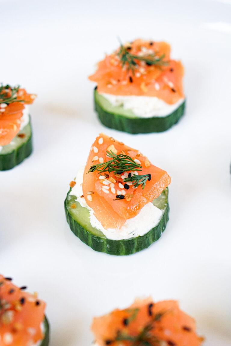 Elegant and Simple Smoked Salmon Cucumber Bites